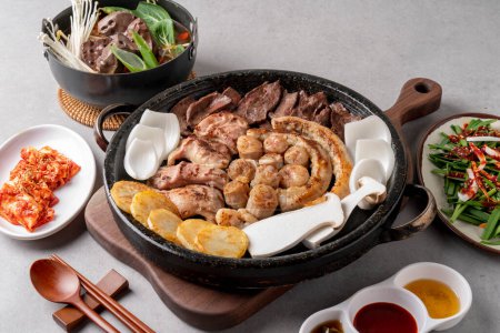 Assorted beef giblets grilled beef intestines