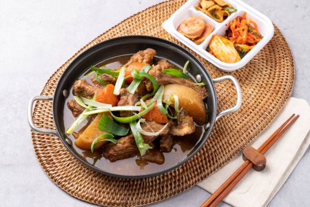 Korean food, pork back ribs, steamed pork back ribs, spicy, stir-fried budae, budae jjigae, beef, fried beef, spam, musubi, pork cutlet,