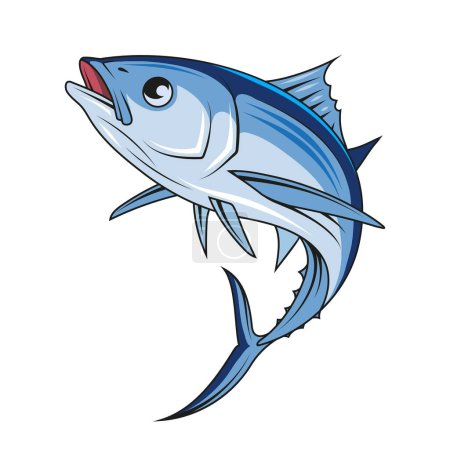 Tuna. Vector illustration of a fish. Seafood menu