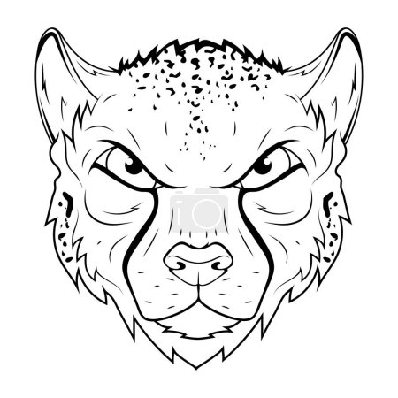 Illustration for Cheetah. Vector illustration of a sketch african wild animal. Acinonyx jubatus - Royalty Free Image
