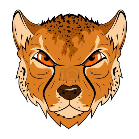 Illustration for Cheetah. Vector illustration of a african wild animal. Acinonyx jubatus - Royalty Free Image