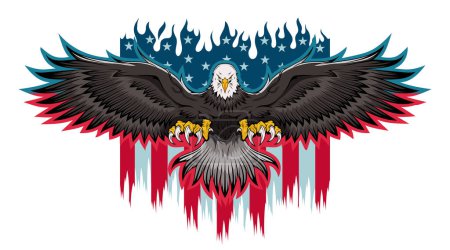 Illustration for Eagle. Bald Eagle. National symbol of the USA. Stock Vector Image - Royalty Free Image