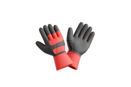 Téléchargez les photos : Illustration 3D de gants de protection pour menuiserie - en image libre de droit