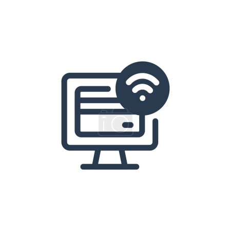 Illustration for Simplifying transactions with online payment solutions icon - Royalty Free Image