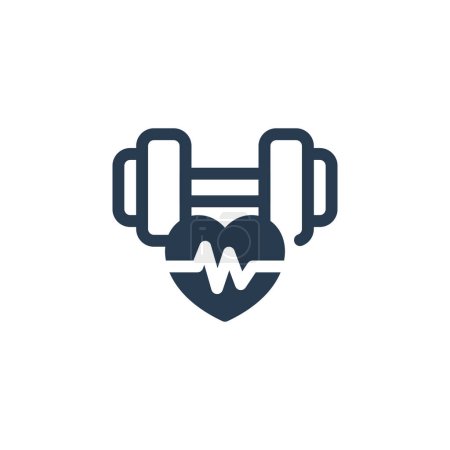 Illustration for Exercise and fitness vector icon - Royalty Free Image