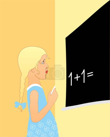 Photo for A girl in math class - Royalty Free Image