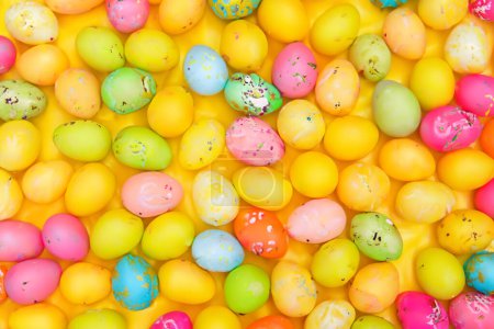 Photo for Enchanting Pastel Easter Eggs Delightful Hues of the Season - Royalty Free Image
