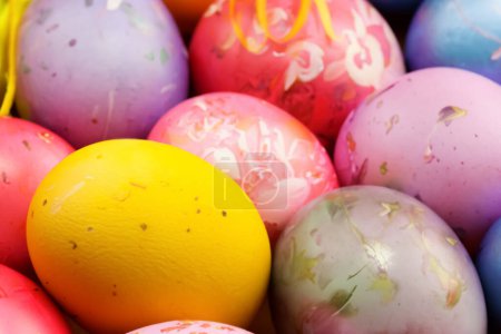 Téléchargez les photos : Oeufs de Pâques Pastel enchanteurs Délicieuses teintes de la saison - en image libre de droit