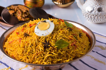 Photo for Exquisite Middle Eastern Rice Dish A Flavorful Blend of Spices and Aromas - Royalty Free Image