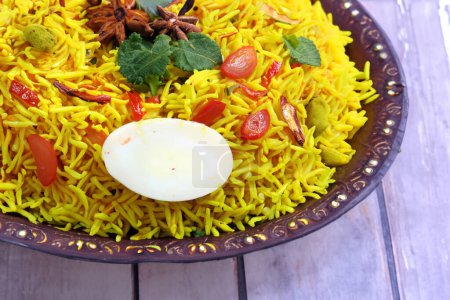 Photo for Exquisite Middle Eastern Rice Dish A Flavorful Blend of Spices and Aromas - Royalty Free Image