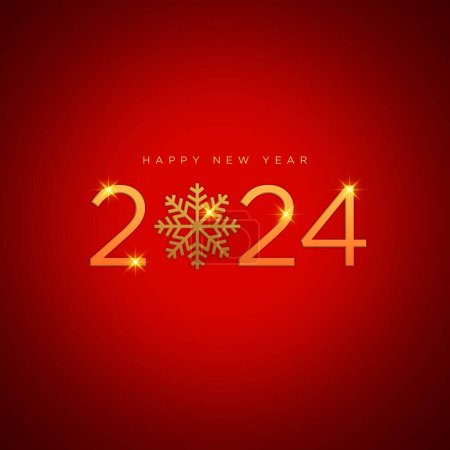 Photo for 2024 New Year Celebration Concept. Happy New Year Social Post Card. #2024 #new year #happynewyear #christmas - Royalty Free Image