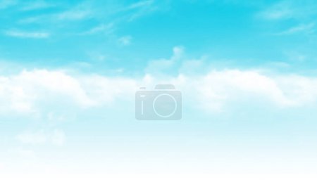 Photo for Blue Sky and Realistic Clouds Background. - Royalty Free Image