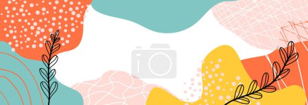 Photo for Abstract colored spots, shapes, vector background, banner, frame. - Royalty Free Image