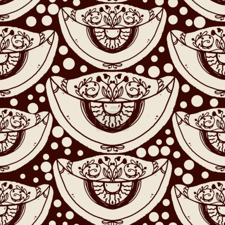 Photo for Mystical pattern. Symmetrical eyes. Vector seamless pattern - Royalty Free Image