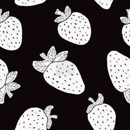 Photo for White strawberry. Age texture. Vector seamless pattern - Royalty Free Image