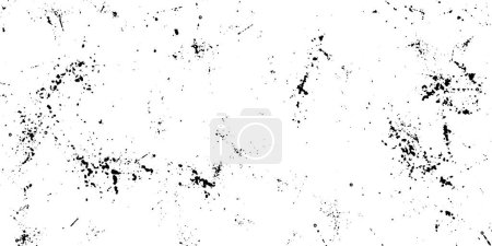 Photo for Grunge old detailed black abstract texture. Dots, spots, splashes, ink. Vector background. - Royalty Free Image