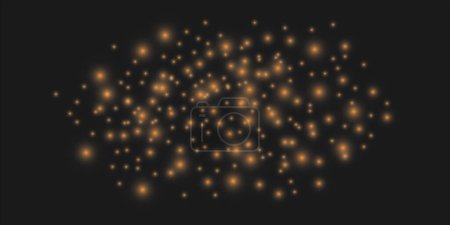 Ilustración de Luces brillantes en luces de navidad bokeh de enfoque suave. Efectos vectoriales abstractos, elementos brillantes redondos coloreados. - Imagen libre de derechos