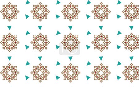 Illustration for Seamless Ethnic Pattern Design Series - Royalty Free Image