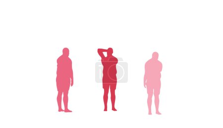 Photo for Silhouettes standing side by side on a transparent background - Royalty Free Image