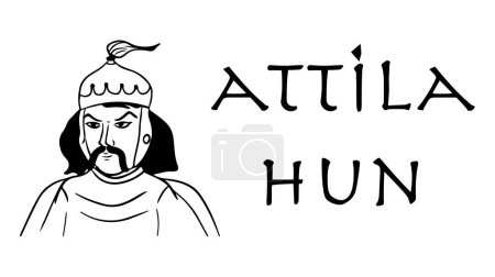 Photo for Portrait of Attila, the Hun Emperor - Royalty Free Image