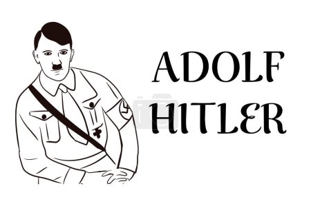 Illustration for Portrait Sketch of Adolf Hitler - Royalty Free Image