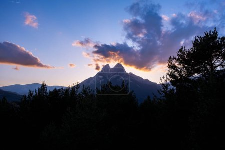Pedraforca sunset a cold afternoon of spring