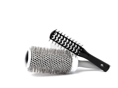 Photo for Hairdresser tools in beauty salon on white background - Royalty Free Image