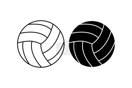Volleyball-Silhouette. Vektorsymbol.