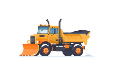 Snow Plow Truck. Vector illustration design.