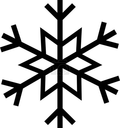 Ilustración de Copo de nieve icono vector de invierno. Nieve cayendo símbolo. Señal de hielo. Elemento de invierno. Patrón de cristal frío - Imagen libre de derechos