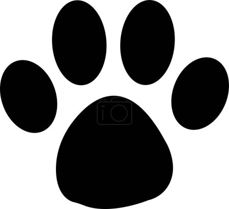 Ilustración de Huella de pata de perro, gato, huella de mascota de cachorro, icono de huella de pie animal - Imagen libre de derechos
