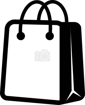 Illustration for Shopping bag icon vector. Paper Bag. Product sale bag. Shopping symbol, Logotype - Royalty Free Image