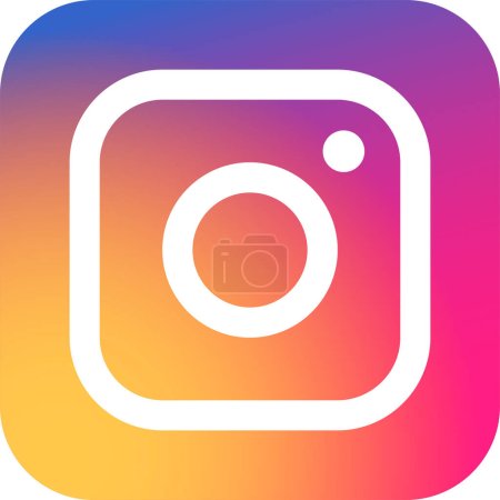 Instagram logo. Insta Realistic social media icon logotype on a transparent background.