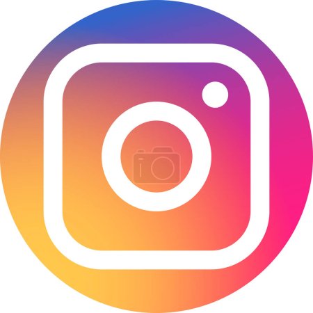 Illustration for Instagram logo. Insta Realistic social media icon logotype on a transparent background. - Royalty Free Image