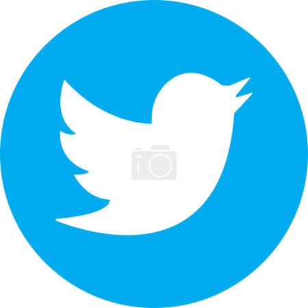 Ilustración de Logo de Twitter Bird. Logotipo realista del icono de las redes sociales. Twitter - icono popular botón de redes sociales, mensajería instantánea - Imagen libre de derechos