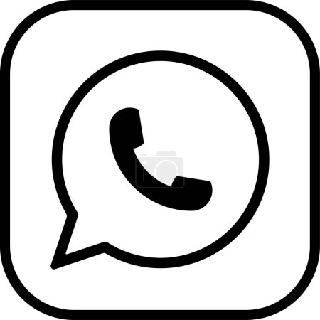 Logo de WhatsApp icono de mensajero. Logotipo realista de las redes sociales. qué botón de aplicación sobre fondo transparente.