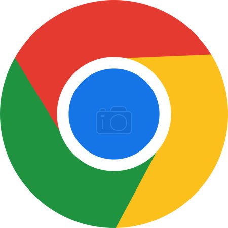 Internet-Chrom-Browser-Logo-Symbol Symbol. Realistisches Logo zum Surfen im World Wide Web. Google Produkt App. Editorial Stock Vector. Popularität der Forschung