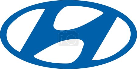 Téléchargez les illustrations : Hyundai logo icône voiture marque signe symbole célèbre étiquette identité style Top leader de l'industrie automobile art design vecteur. Emblème automobile noir signe - en licence libre de droit
