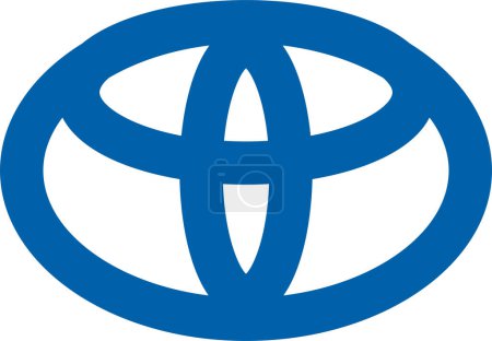 Icono del logotipo de Toyota símbolo de la marca del coche famoso estilo de identidad etiqueta Top líder de la industria automotriz vector de diseño de arte. Signo de emblema de automóvil negro