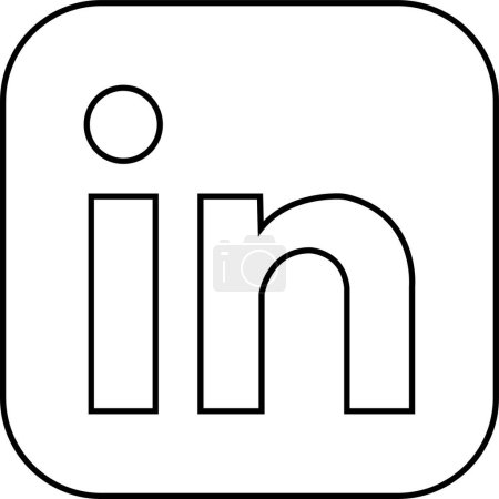 Illustration for LinkedIn design logo sign symbol vector in American business and employment oriented online service operates via website and mobile apps. social media app - Royalty Free Image