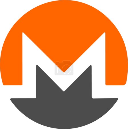 Illustration for Monero XMR Cryptocurrency logo vector icon. . Crypto currency coin money symbols. - Royalty Free Image