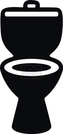 Ilustración de Icono plano inodoro cuenco sanitarios vector baño. Icono de baño Bidet - Imagen libre de derechos