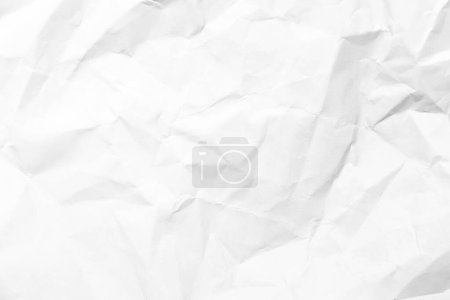 Grunge wrinkled white color paper textured background with copy space 