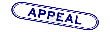 Grunge blue Appeal Wort Gummidichtung Stempel auf weißem Hintergrund