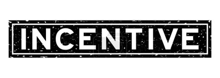 Ilustración de Grunge negro incentivo palabra sello de goma cuadrada sello sobre fondo blanco - Imagen libre de derechos