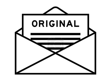 Illustration for Envelope and letter sign with word original as the headline - Royalty Free Image