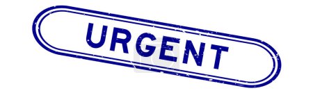 Ilustración de Grunge azul palabra urgente sello de goma sobre fondo blanco - Imagen libre de derechos