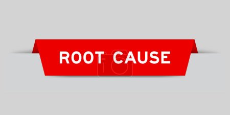 Illustration for Red color inserted label with word root cause on gray background - Royalty Free Image