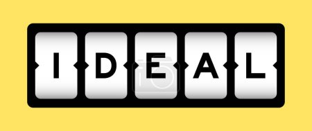 Ilustración de Color negro en la palabra ideal en banner de ranura con fondo de color amarillo - Imagen libre de derechos
