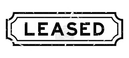 Ilustración de Grunge black leased word rubber seal stamp on white background - Imagen libre de derechos